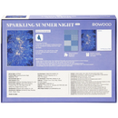 Back of package of the Robotime Sparkling Summer Night, 1,000-piece jigsaw puzzle of fireworks on a summer night