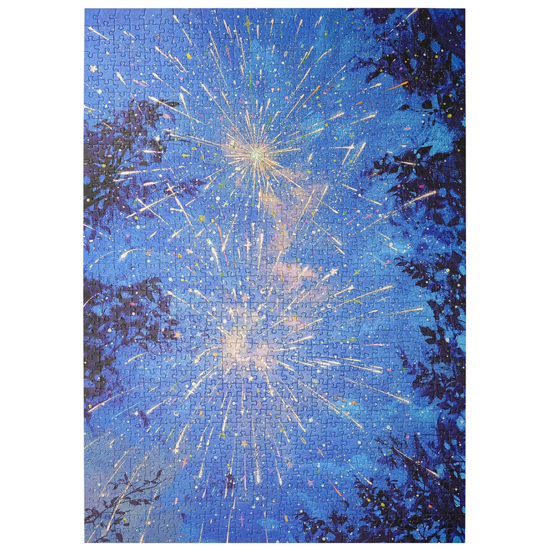 Product photo of the Robotime Sparkling Summer Night, 1,000-piece jigsaw puzzle of fireworks on a summer night