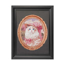 The Robotime Springtime Kitty Portrait inside of the Robotime Black Vintage Puzzle Frame