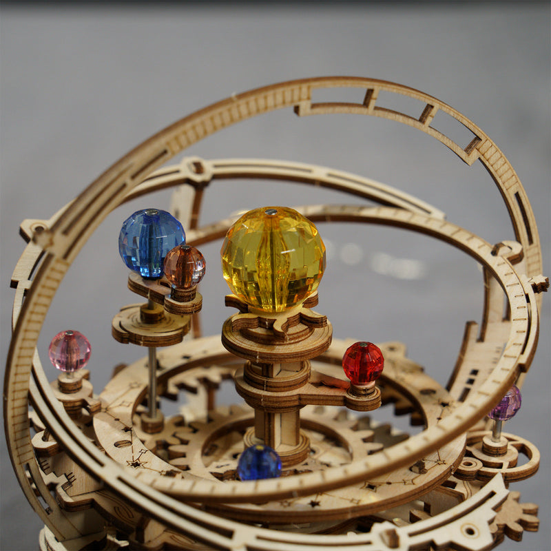 Close-up of the planetarium in Robotime Starry Night