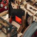 Inside the cabin of the Robotime Steam Engine