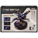 Front of package of the Robotime Storm Beetle, electric construction kit of a stag beetle in steampunk style