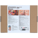 Back of package of the Robotime Street Scene, book nook of a streetscape in perspective view, with a set of stairs in the foreground