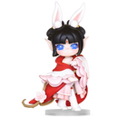 Matchmaking Rabbit variant of the Robotime Suri’s Nine Spirits of the Peach Blossom Land blind box series