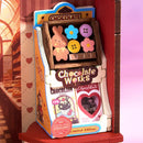Chocolate presented in a display at the Robotime Sweet Chocolate Shop