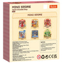 Back of package of the Robotime Sweet Chocolate Shop, construction kit for a miniature house of an old-fashioned chocolate shop