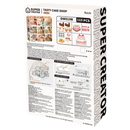 Back of package of the Robotime Tasty Cake Shop, plastic miniature house of a cute, pink cake shop