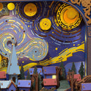 Stars above the village in Robotime The Starry Night