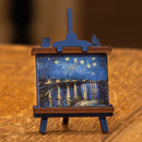 The small painting on a miniature easel in Robotime The Starry Night