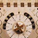 Close-up of the combination lock of the Robotime Treasure Box