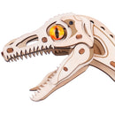 The head of the Robotime Velociraptor