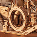 Spare tire on the side of the Robotime Vintage Classic Car