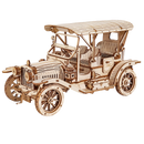 Product photo of the Robotime Vintage Classic Car, wooden model kit of an iconic old-timer car