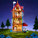 Atmospheric presentation of the Rolife Moominhouse, construction kit for a four-story Moomin miniature house