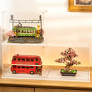The Robotime Sakura Journey, Sakura Bonsai and London Tour Bus inside of Robotime Dust Covers TGF01