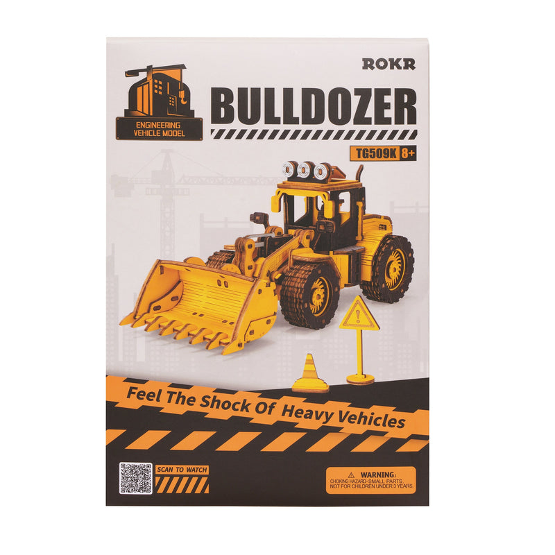 Bulldozer / Front-end Loader | Kit de construction 3D en bois | Belgique Bulldozer / Front-end Loader | Kit de construction 3D en bois | Belgique